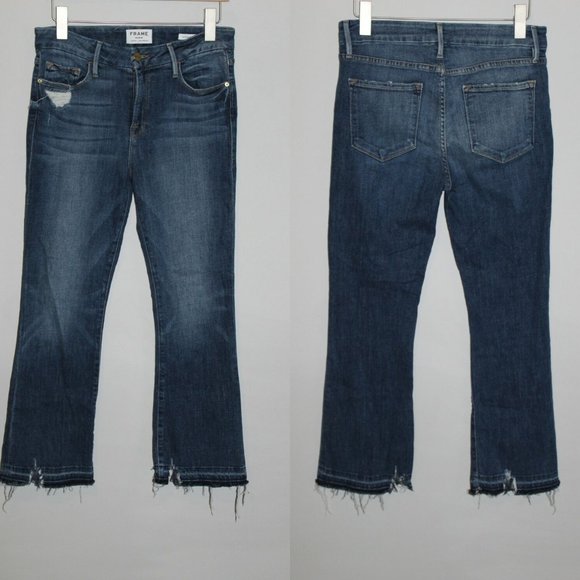 Frame Denim Le Crop Mini Boot Released Hem HW8329 - Picture 6 of 7